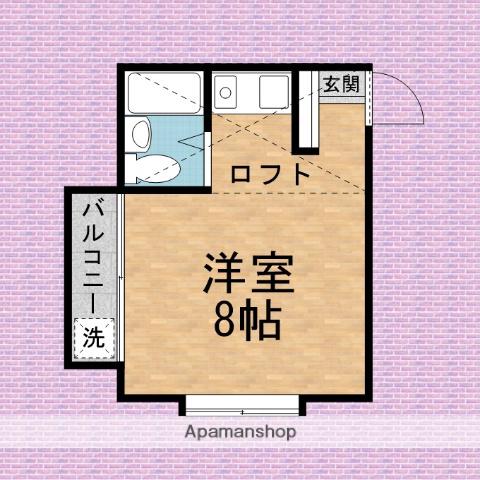 キャロットハウス北野(ワンルーム/1階)の間取り写真