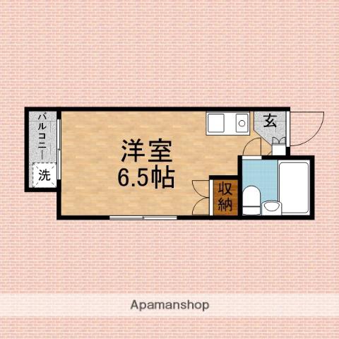 サンコート岸町(1K/1階)の間取り写真