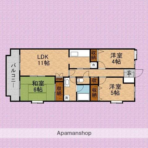 グリーンヒル稲荷山 4階階 間取り