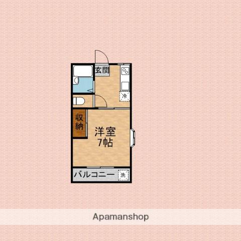 オクトーバー10(1K/1階)の間取り写真