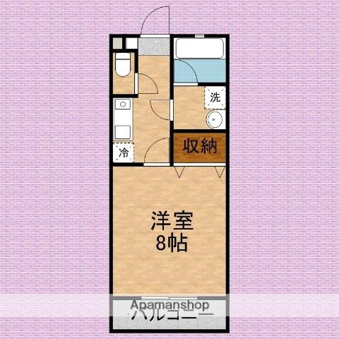 シャトー21(1K/1階)の間取り写真