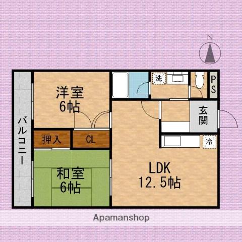 レインボー第二 2階階 間取り