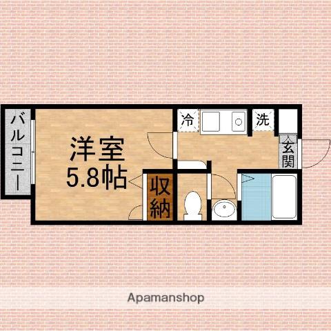 プチメゾン朝志ヶ丘(1K/1階)の間取り写真