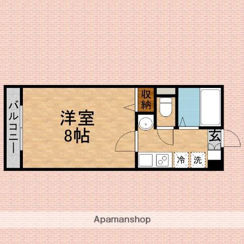 エスパースリュミエール川越砂新田Ⅰ番館(1K/3階)の間取り写真