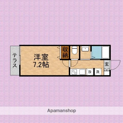 BEST STAGE 鶴ヶ舞(1K/1階)の間取り写真