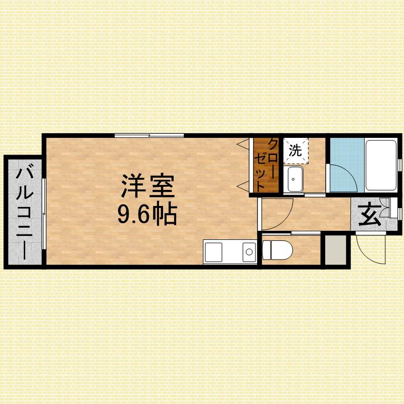 ライネスふじみ野(ワンルーム/1階)の間取り写真