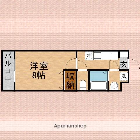 ディマーレ(1K/4階)の間取り写真