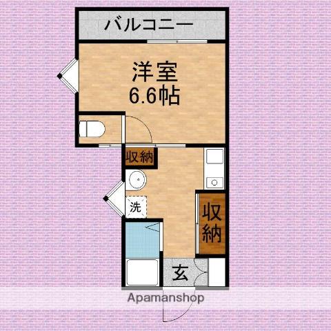 シオミプラザサード(1K/2階)の間取り写真