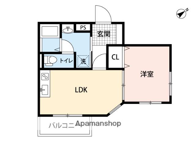 コスモプレイス志木(1LDK/4階)の間取り写真