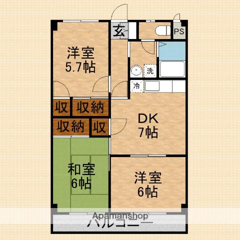 タイワード朝志 2階階 間取り