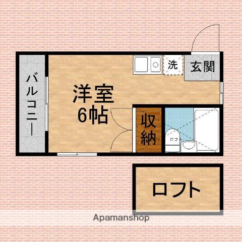 ライブフォー(ワンルーム/2階)の間取り写真