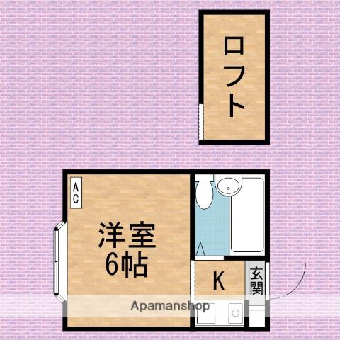 エクレール新河岸(ワンルーム/2階)の間取り写真