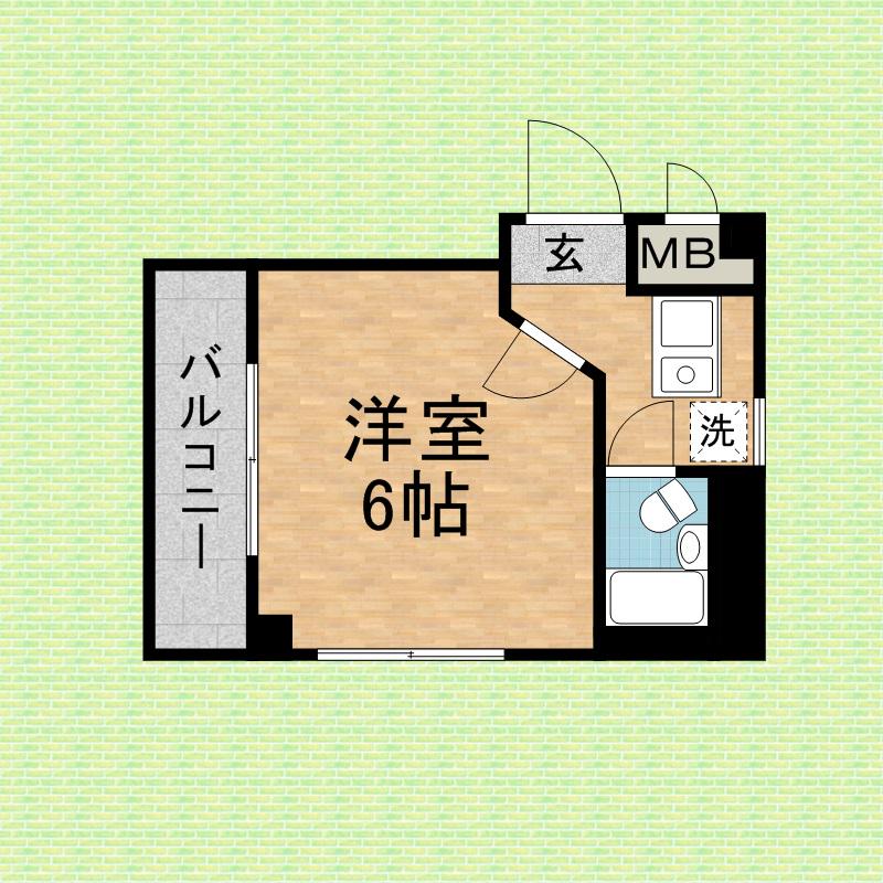 パレドール上福岡(1K/1階)の間取り写真