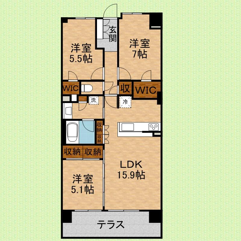 オハナふじみ野上野台ブロッサム 10階階 間取り