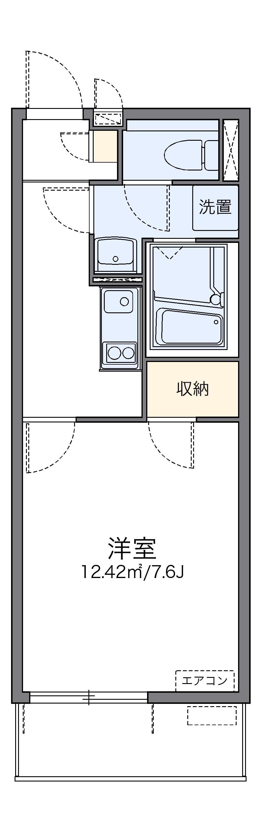 レオネクストコヅチⅥ(1K/2階)の間取り写真