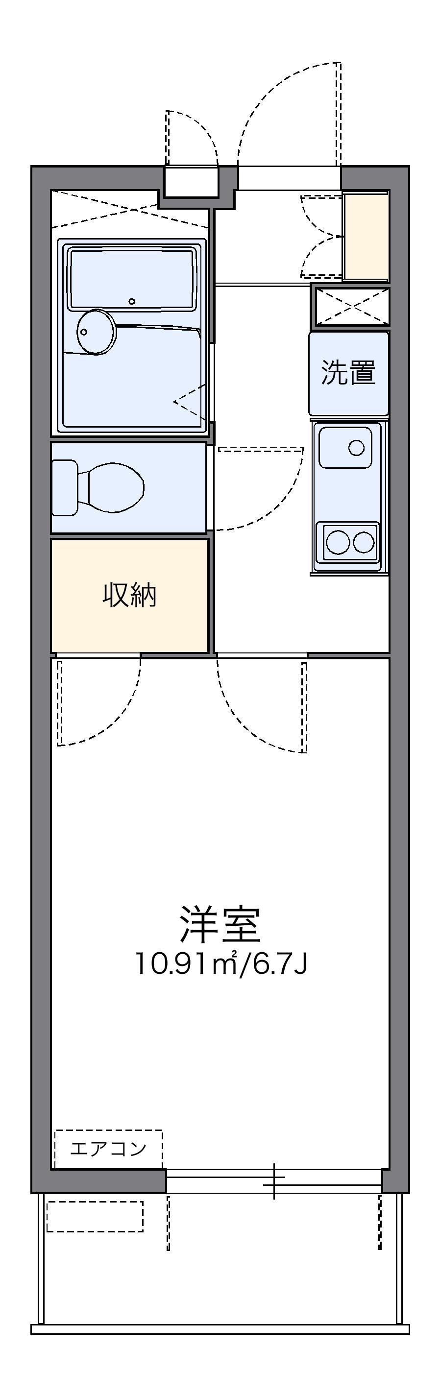 レオパレスTF ONE 1階階 間取り