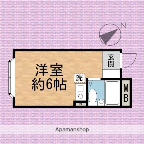 プラスム朝霞台(ワンルーム/2階)の間取り写真