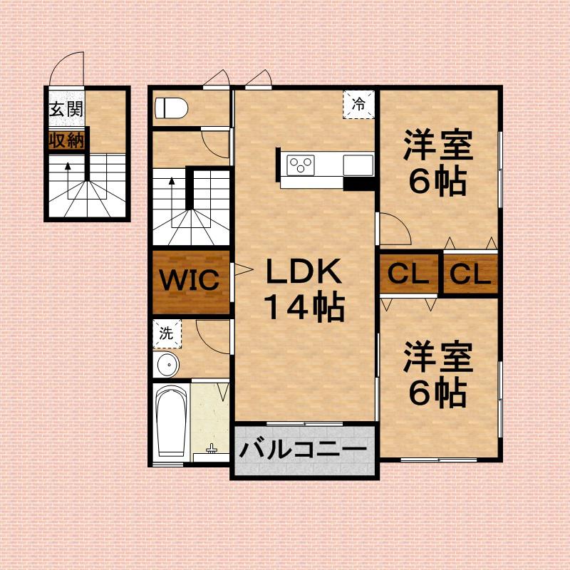 コモド・オヴェスト(2LDK/2階)の間取り写真