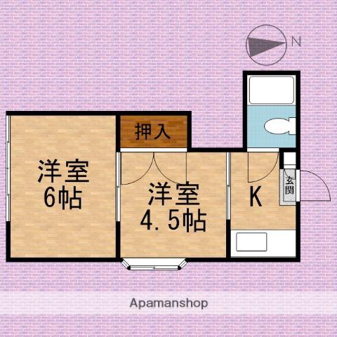 セゾン杉浦(2K/1階)の間取り写真