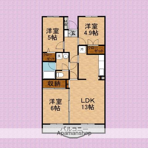 エスポワール新座 4階階 間取り