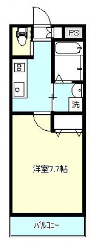 ルージェ ヴィラ(1K/2階)の間取り写真