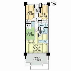 ライオンズふじみ野グランフォート(3LDK/1階)の間取り写真