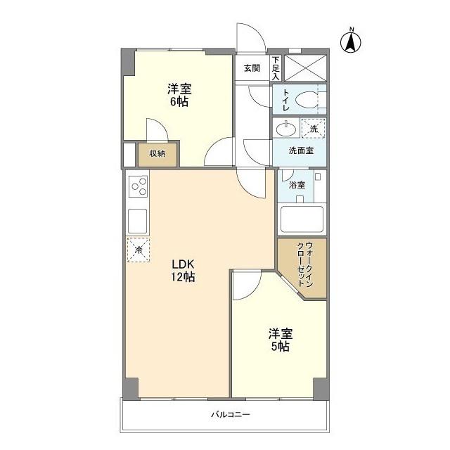 クリエール志木(2LDK/3階)の間取り写真