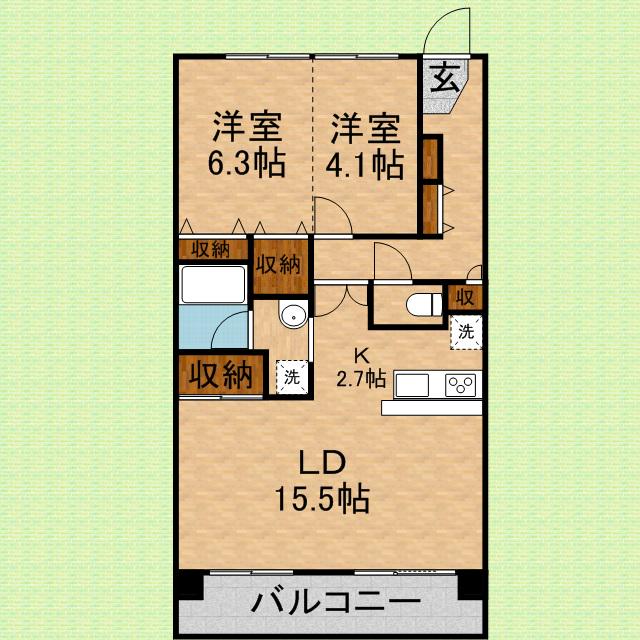 レクセルガーデン南古谷 6階階 間取り