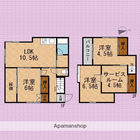 東武鉄道東上線 新河岸駅 徒歩16分 2階建 築51年(3SLDK)の間取り写真