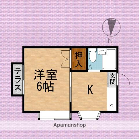 コーポ根岸台(1K/2階)の間取り写真