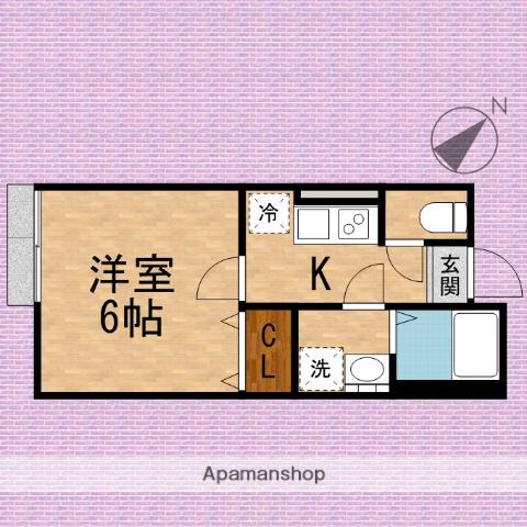 MEMORIE新座(1K/1階)の間取り写真