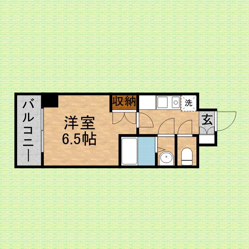 グランドゥールふじみ野(1K/3階)の間取り写真