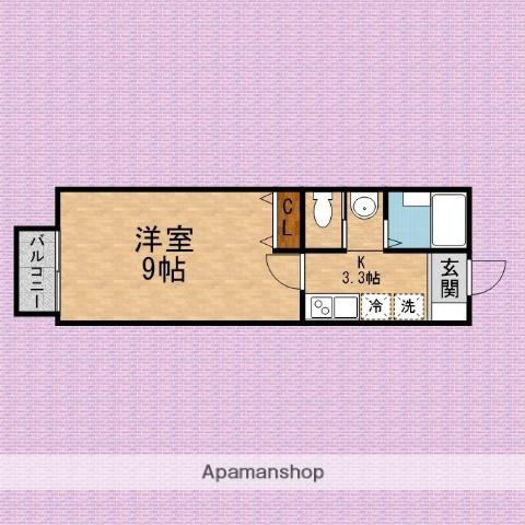 朋久レジデンス上福岡(1K/2階)の間取り写真