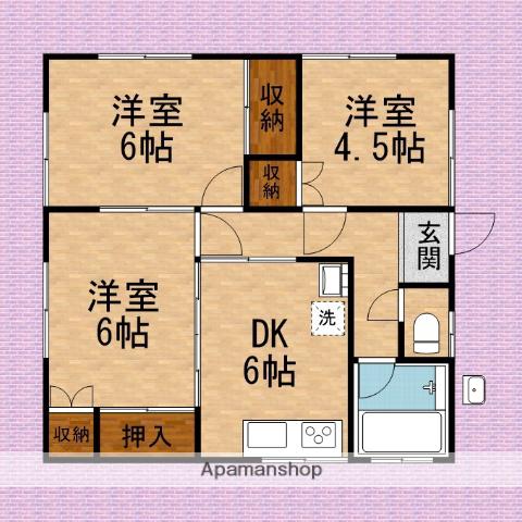 東武鉄道東上線 朝霞駅 バス乗車時間：15分 上内間木三在バス停で下車 徒歩10分 1階建 築20年(3DK)の間取り写真