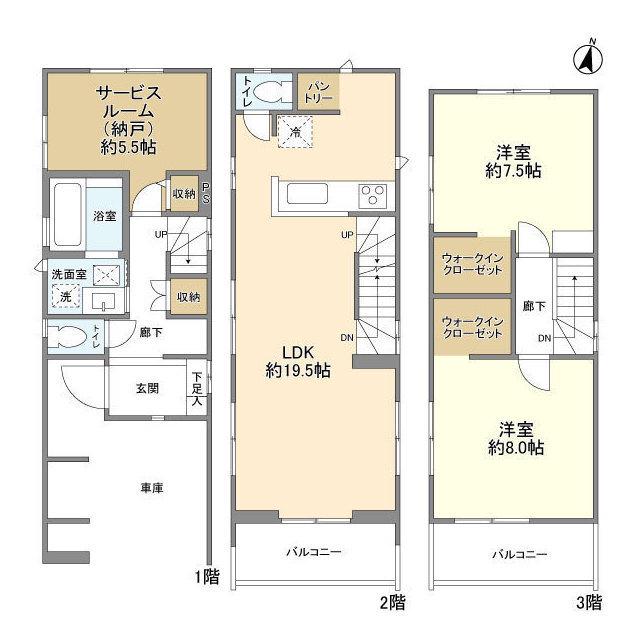 東武鉄道東上線 志木駅 徒歩32分 3階建 築2年(2SLDK)の間取り写真