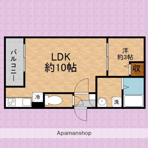 JACK SUNASHINDENⅠ(1LDK/1階)の間取り写真