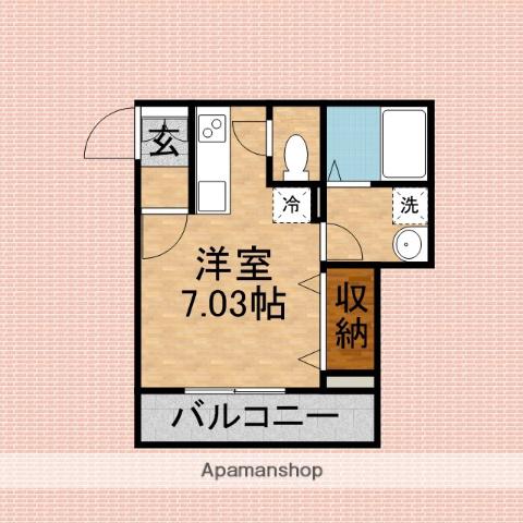 スフィーダみずほ台(1K/2階)の間取り写真