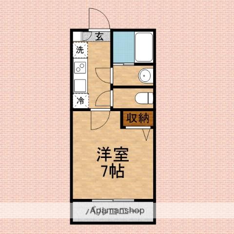 エフプレスト岸町(1K/2階)の間取り写真