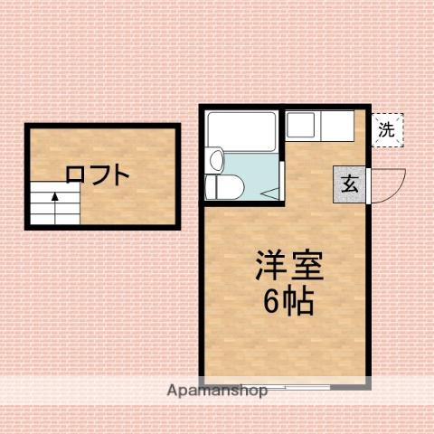 美しの森ハウス(ワンルーム/1階)の間取り写真