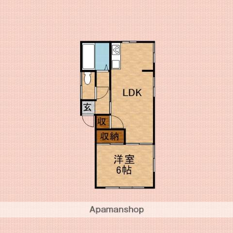 エステートテラスふじみ野(1LDK/2階)の間取り写真
