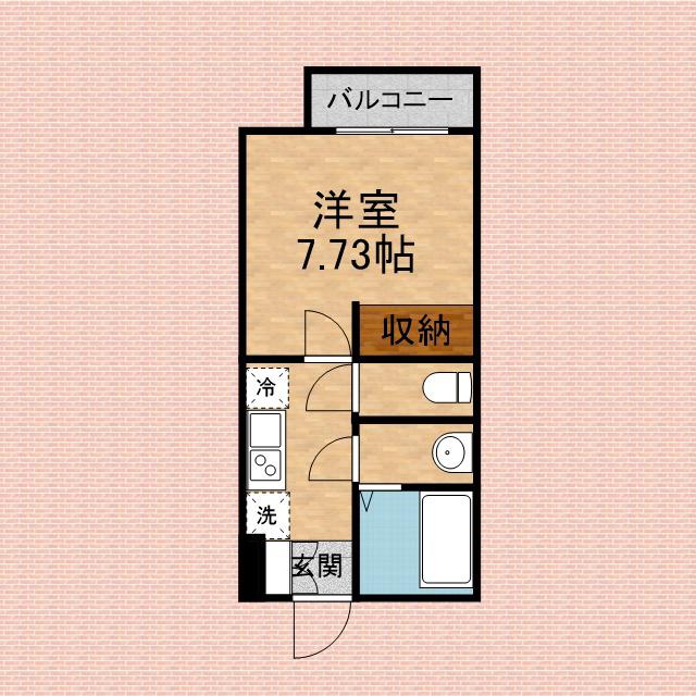 カインドネス新座サウス(1K/3階)の間取り写真