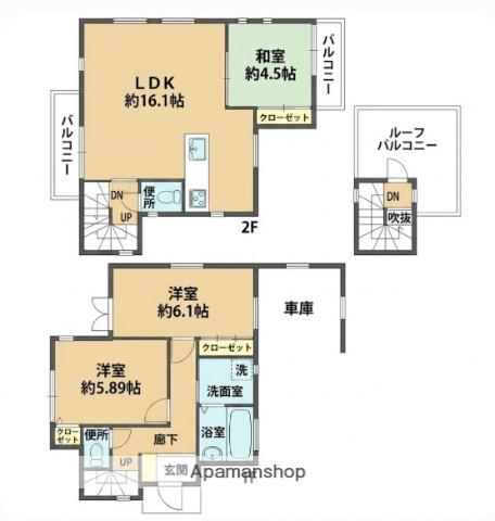 東武鉄道東上線 朝霞駅 徒歩15分 2階建 築19年(3LDK)の間取り写真