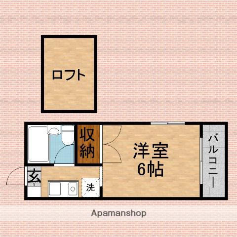コーポ亀久保(ワンルーム/1階)の間取り写真