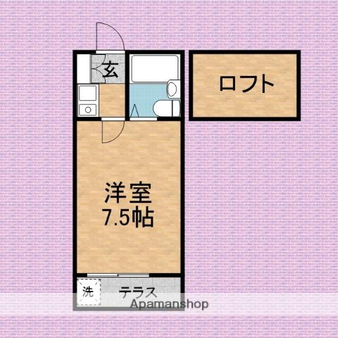 リヴァハイツ(1K/1階)の間取り写真