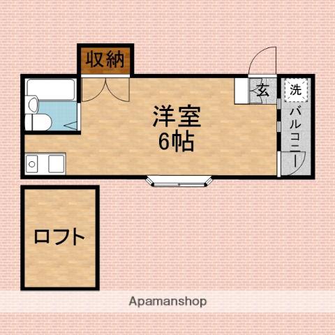 ホワイトハウス(ワンルーム/1階)の間取り写真