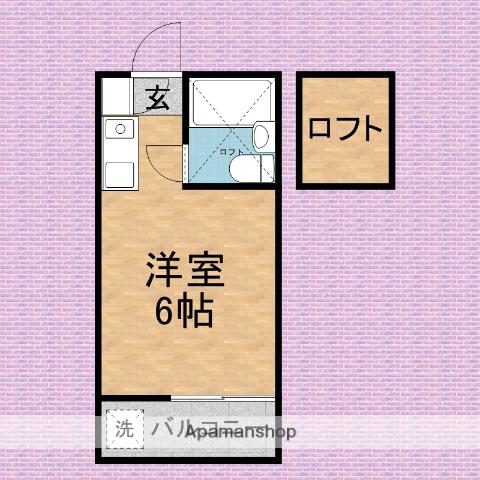 メゾンサチ(ワンルーム/2階)の間取り写真