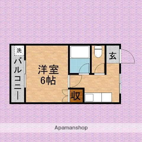 ハイツオオツキ(1K/2階)の間取り写真