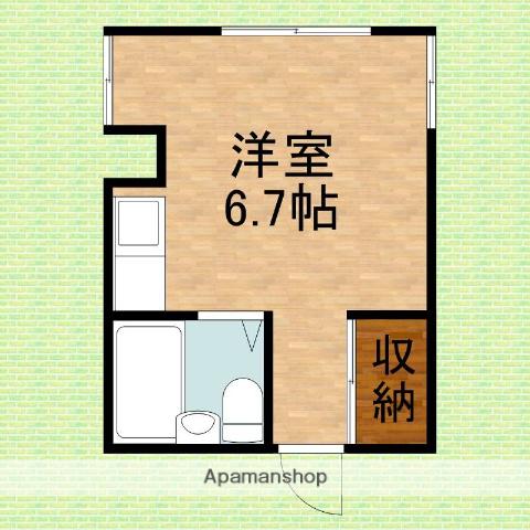 アレリー1・4・5(ワンルーム/1階)の間取り写真