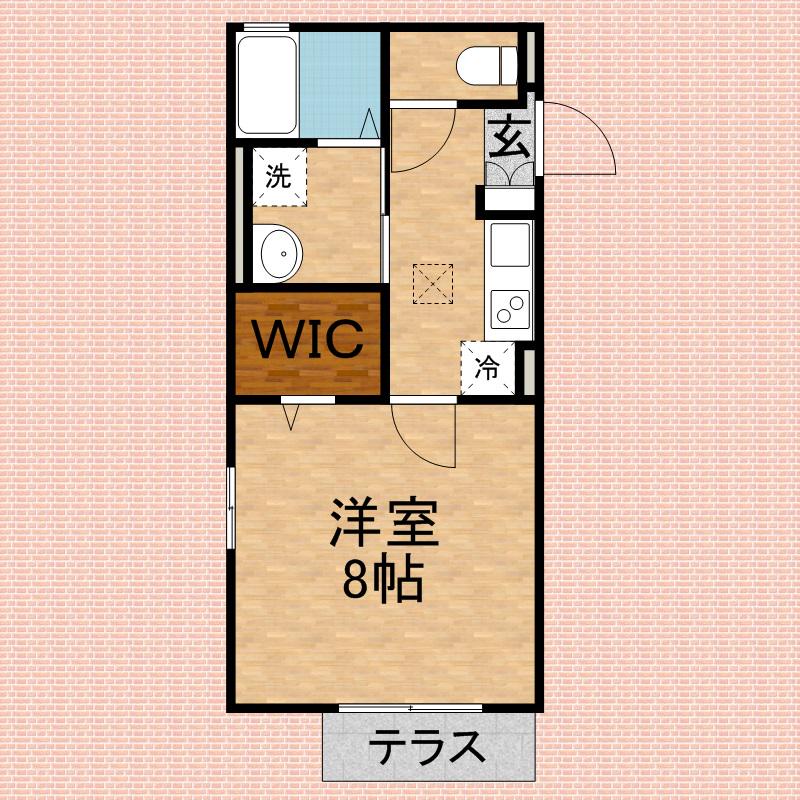 シャルムマリー(1K/1階)の間取り写真