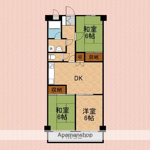 コスモビル(3DK/3階)の間取り写真